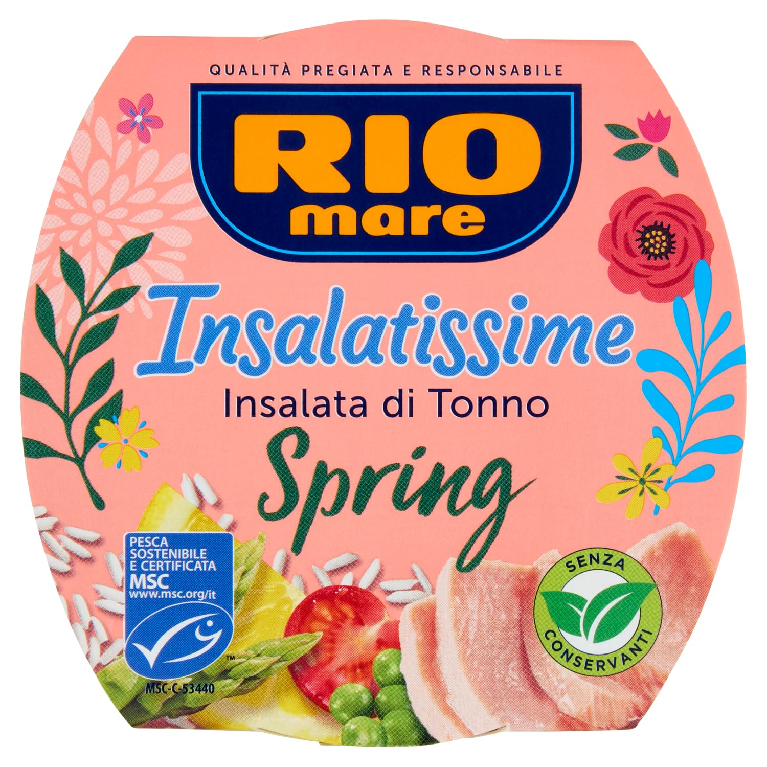 Rio Mare - Insalatissime - Insalata di Tonno Con Asparagi,Riso, Piselli, Carote e Limone - 160g