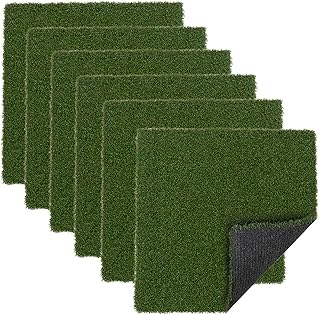 Artificial Turf Tiles 12X12 in,0.6 in Thick,Fake Grass Patch Indoor Outdoor Garden Lawn Patio,Syn...