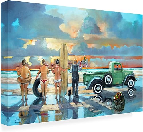 Miniatura 4 de Trademark Fine Art Lienzo decorativo para pared, diseño de Ronald West Sundowner, para sala de estar, dormitorio u oficina, 32 x 22 pulgadas