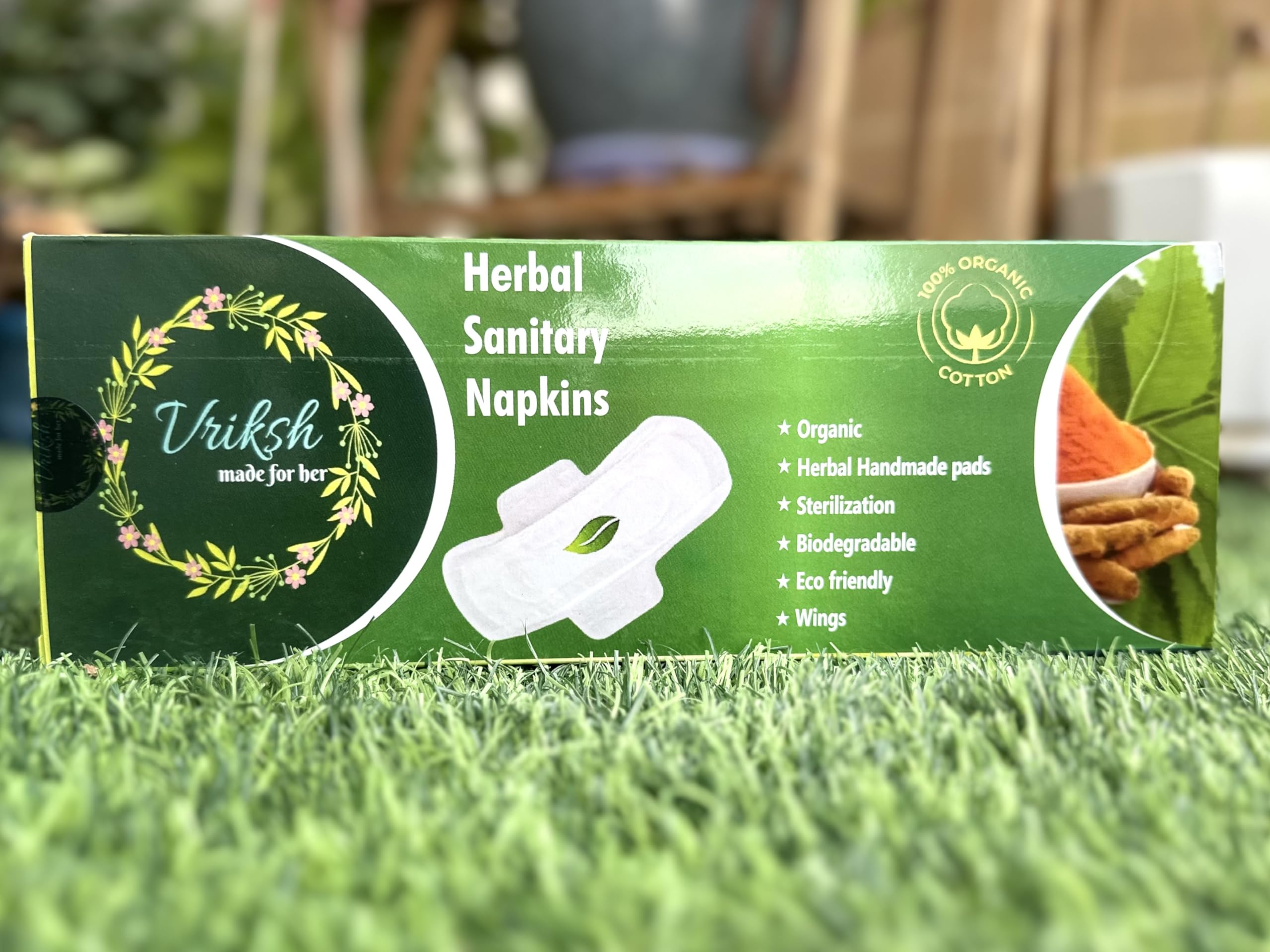 Vriksh-Made For HerVRIKSH HERBAL SANITARY NAPKINS (Large (L))