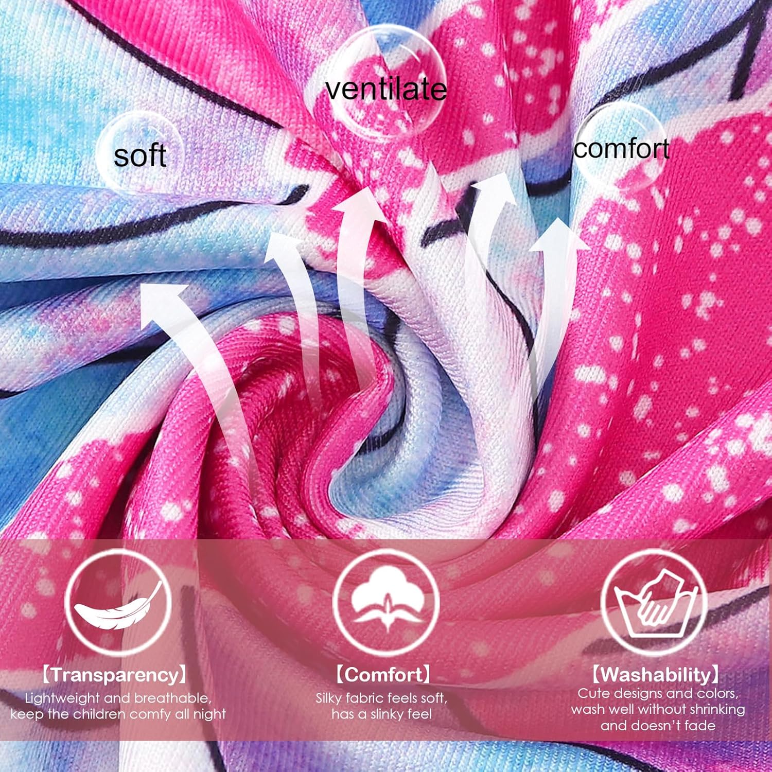 COTRIO Girls Nightgowns Toddler Nightgown Kid Pajamas 2 Pack Princess Night Dress Sleep Nighties Flutter Sleeve Nightshirt - Image 5