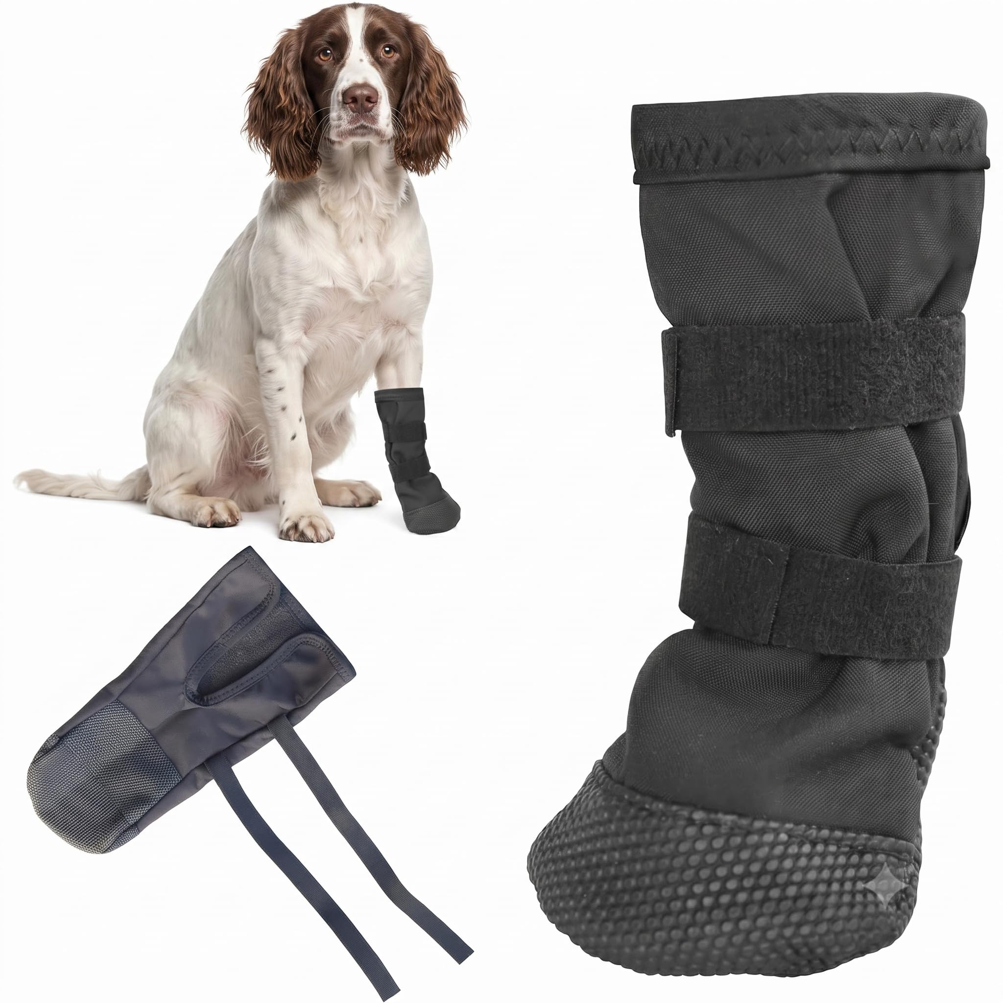 Ltarnx Waterproof Dog Boot for Paw Injury & Wound Protection -Slip Paw Protector Shoe with Adjustable Straps for Sensitive Paws & Bandages– Breathable Anti（Size L)
