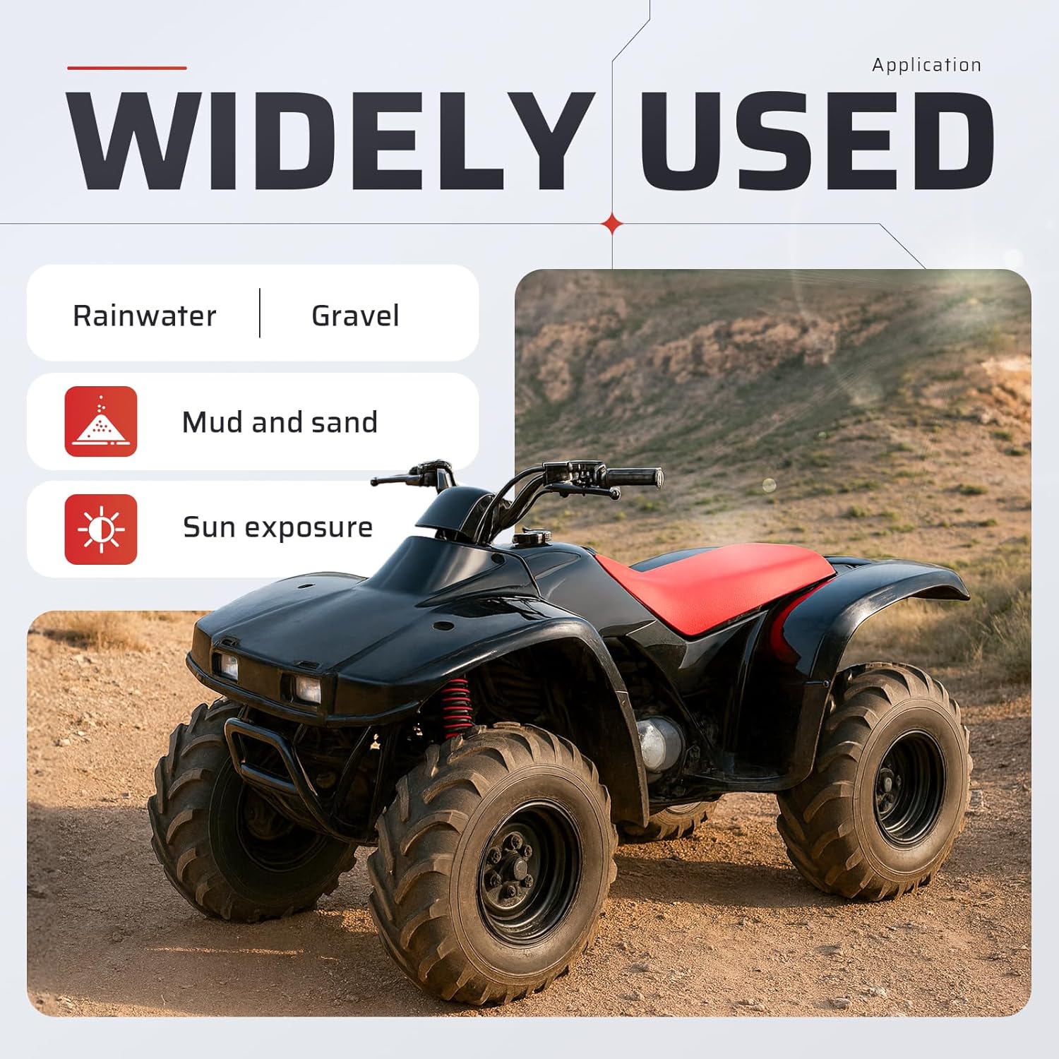Black Front Fender Compatible with 1988-2000 Honda FOURTRAX TRX300 Plastic