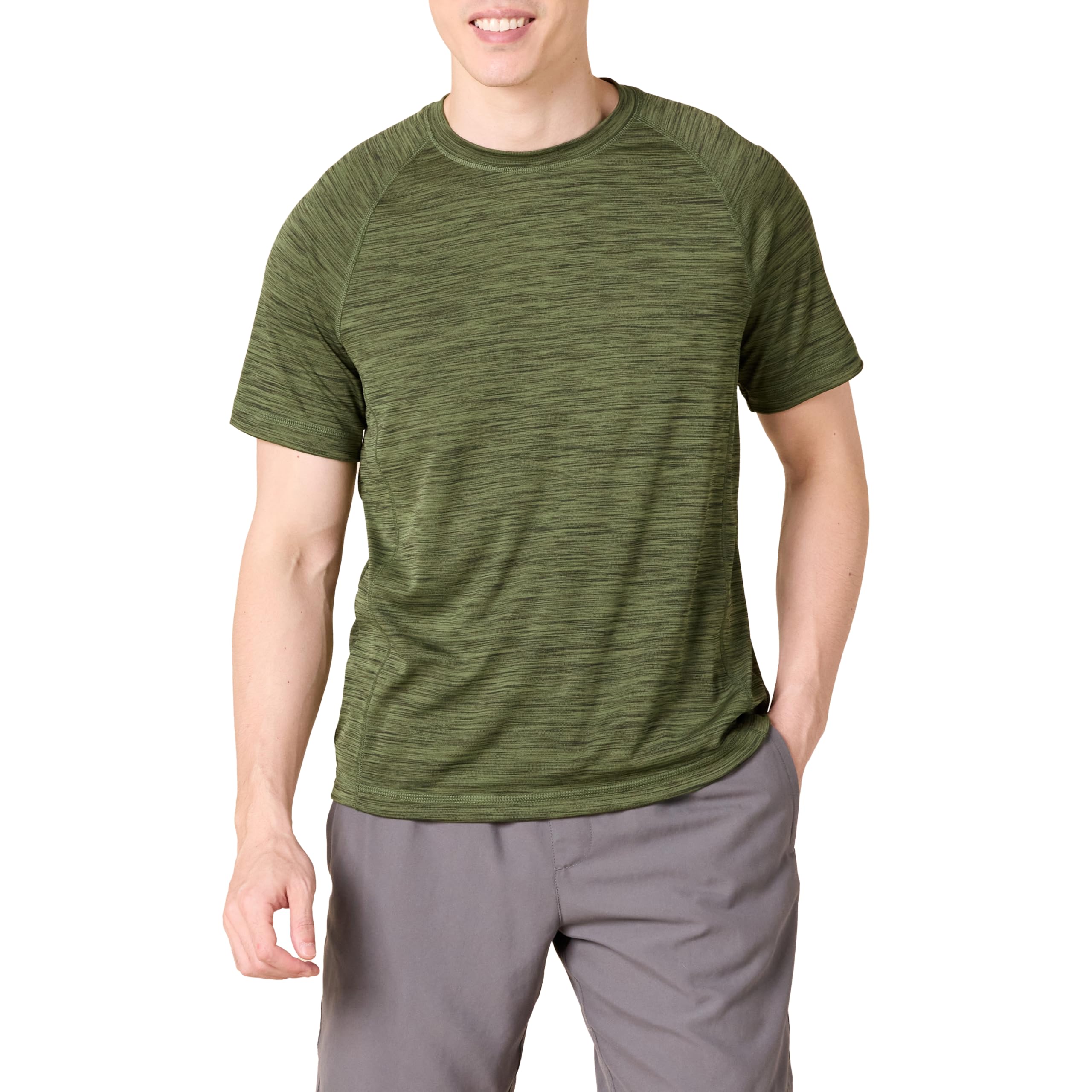 Amazon Essentials Men's Slim-Fit Short-Sleeve Quick-Dry UPF 50 Swim Tee