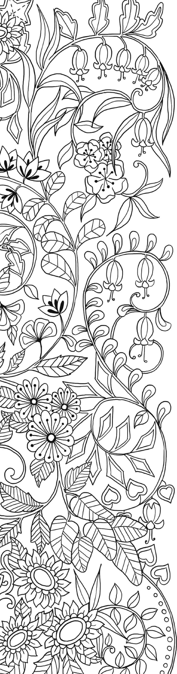 Flowers Coloring Bookmarks