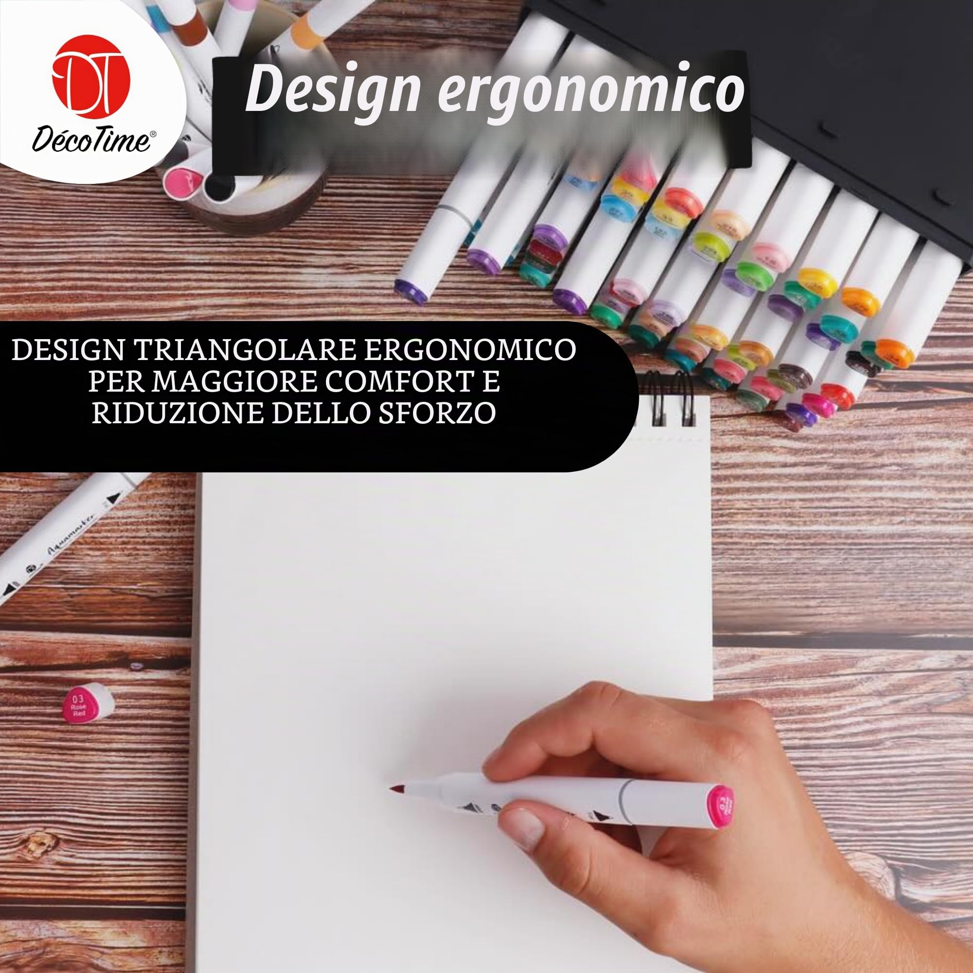 Décotime Confezione da 50 pennarelli per disegni di qualità PRO