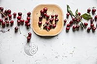 Vista 5 de BOSNAL - Platos biodegradables de hoja de palma, 4 pulgadas, cuadrados, 25 piezas, compostables, estilo de bambú y madera, apilables, grado