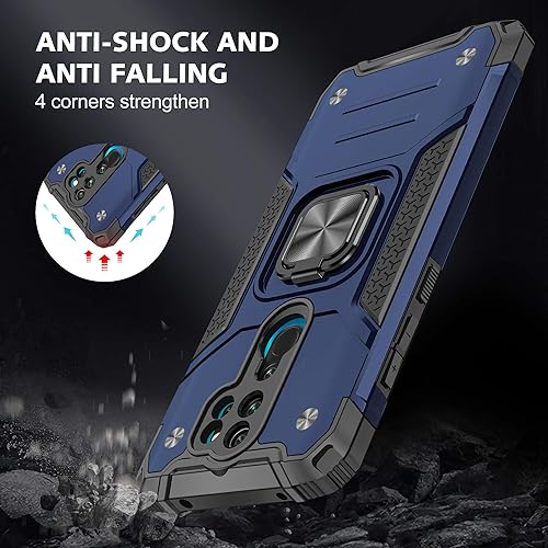 Miniatura 4 de Asuwish Funda de teléfono para Xiaomi Redmi Note 8 Pro con protector de pantalla de vidrio templado y soporte de anillo delgado híbrido protector