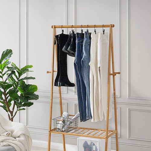 Miniatura 5 de BEWISHOME 30 ganchos para botas para armario ganchos de lavandería con clips clip de sujeción para colgar botas alfileres de ropa clip portátil para