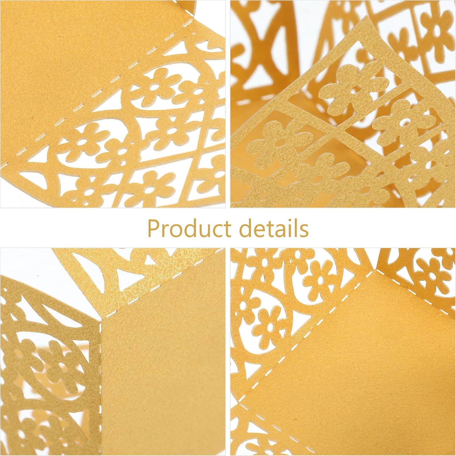 Artibetter 50pcs Gold Hollow Truffle Cups Paper Wrappers Chocolate Candy Holders Wedding Party Table Decor Candy Making Accessories