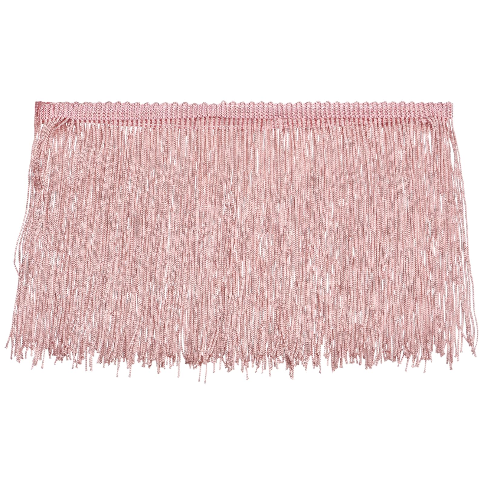uxcell 10 Yards 6 Inch Chainette Fringe Trim Tassel Sewing Lace Trim Polyester Fringe Trim Ribbon for DIY Sewing Crafts Clothing, Gray Pink