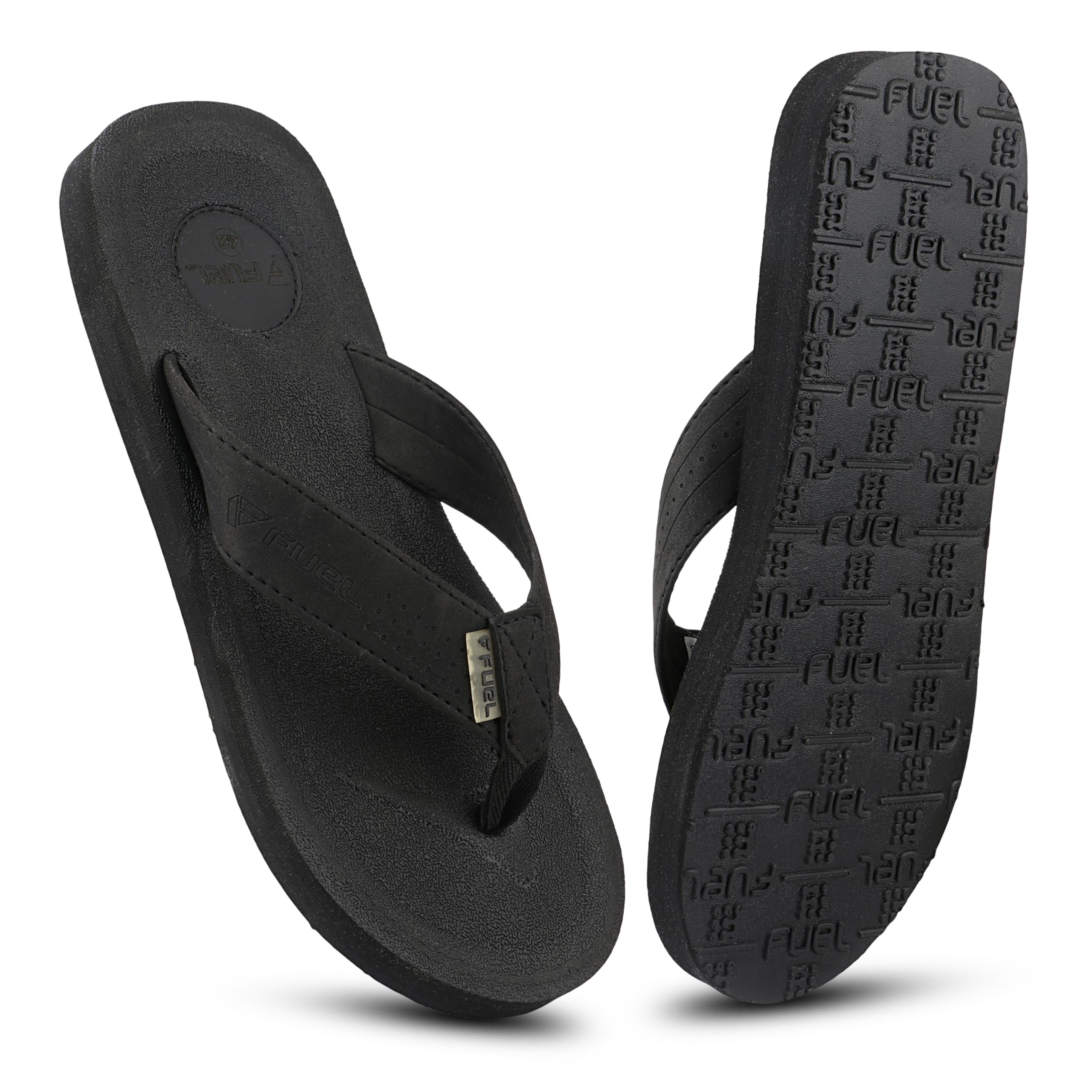 FMS-01 Comfortable with Flexible EVA Sole for Daily Comfort Slipper for Men's (Black-9UK)-image-8