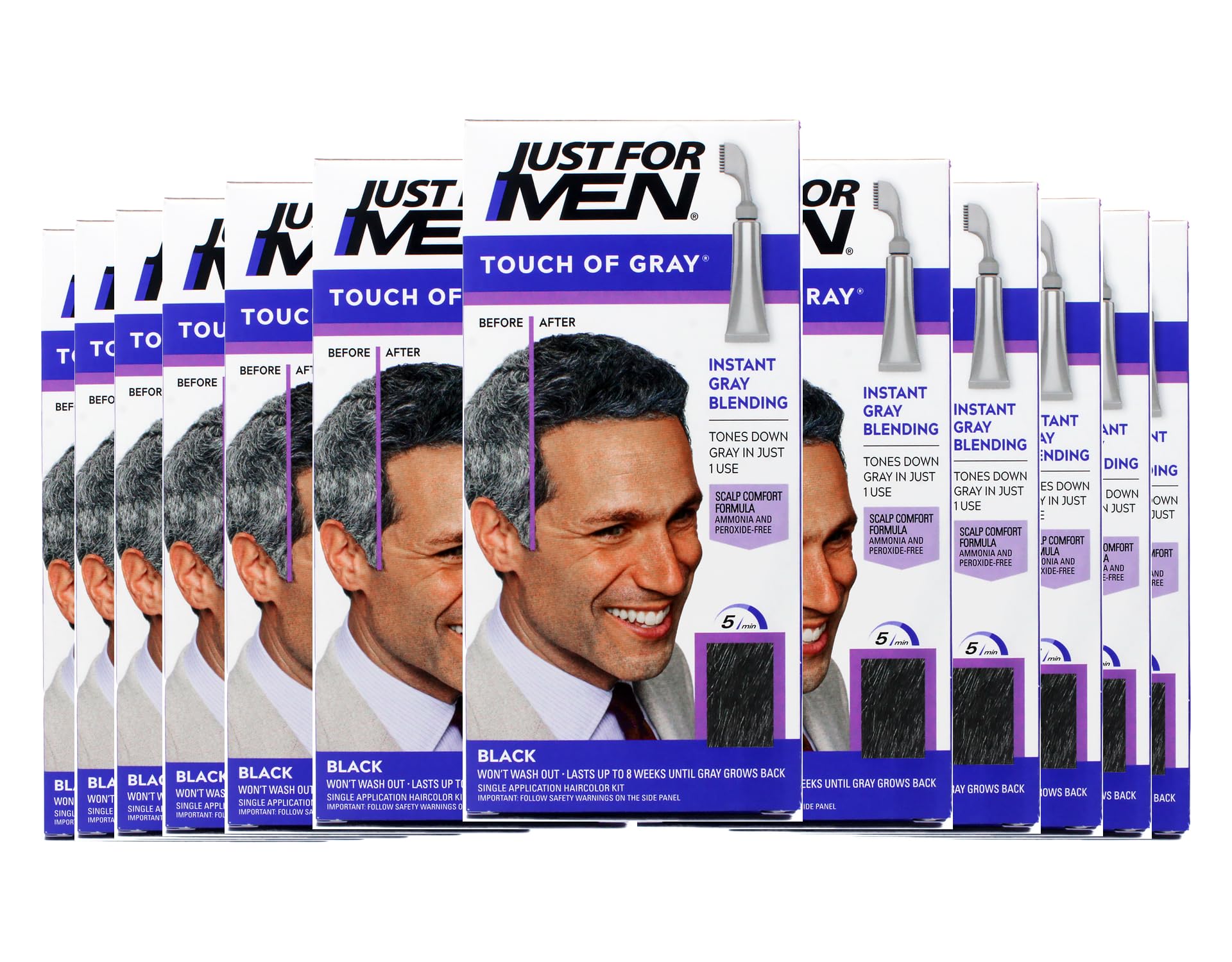 Amazon.com: Just for Men Touch of Gray Hair Treatment, Black T-55