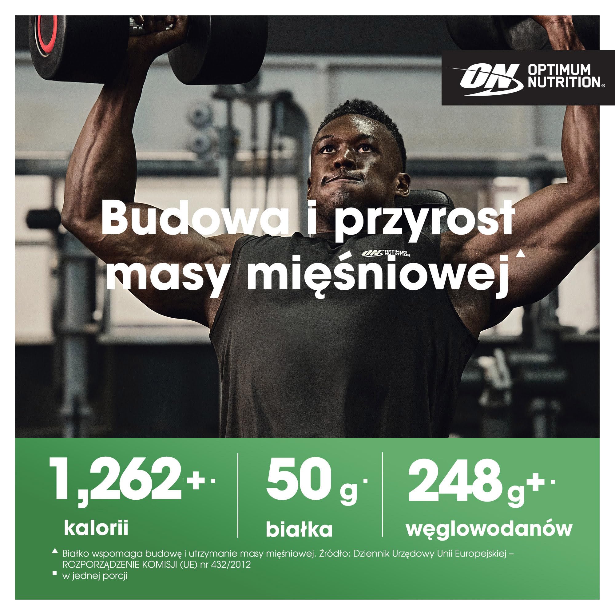Optimum Nutrition Serious Mass Wysokokaloryczna Odżywka Białkowa, Gainer na Wzrost Masy Mięśniowej, 25 Witamin i Minerałów, Monohydrat Kreatyny i Glutamina, Smak Czekoladowy, 16 Porcji, 5,45 kg