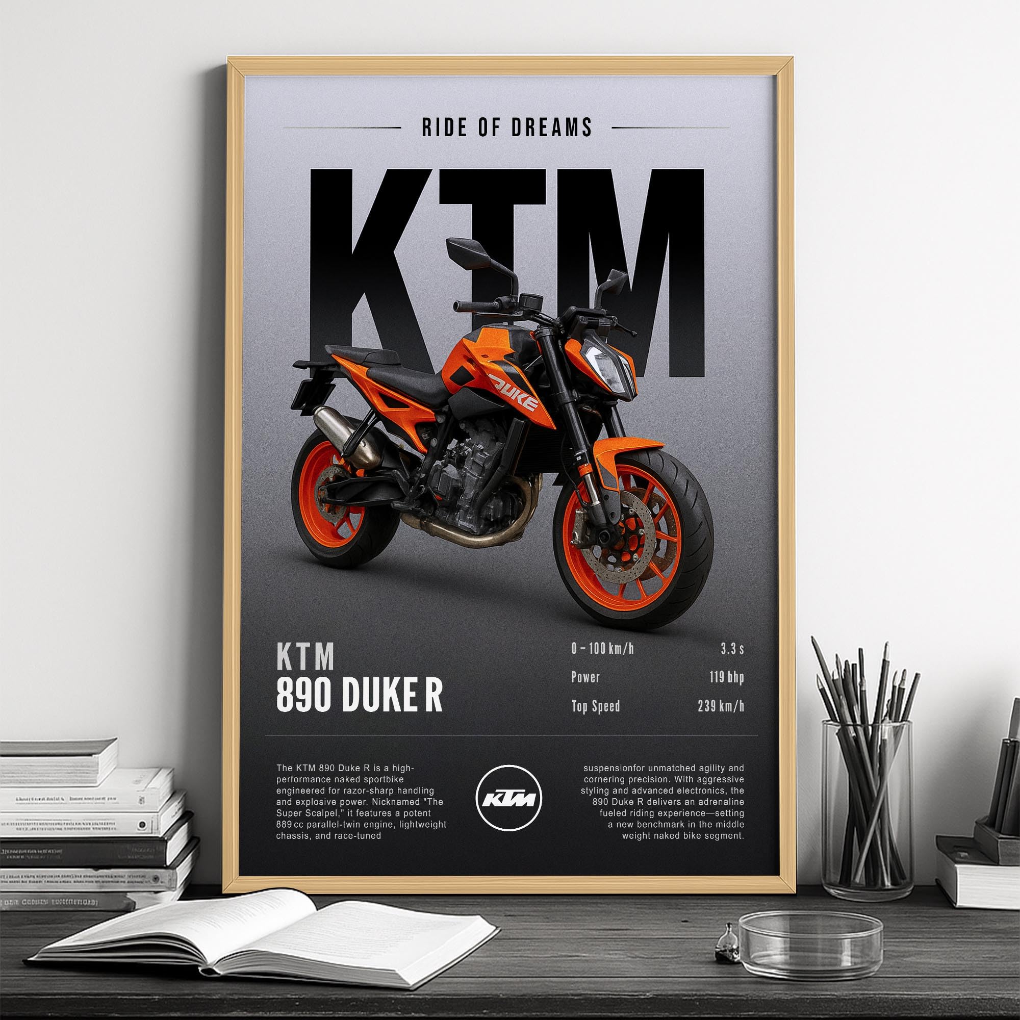 ポスター 1234 SoulAbiti Kawasaki Ninja ZX-10R wsbk champion Framed Wall