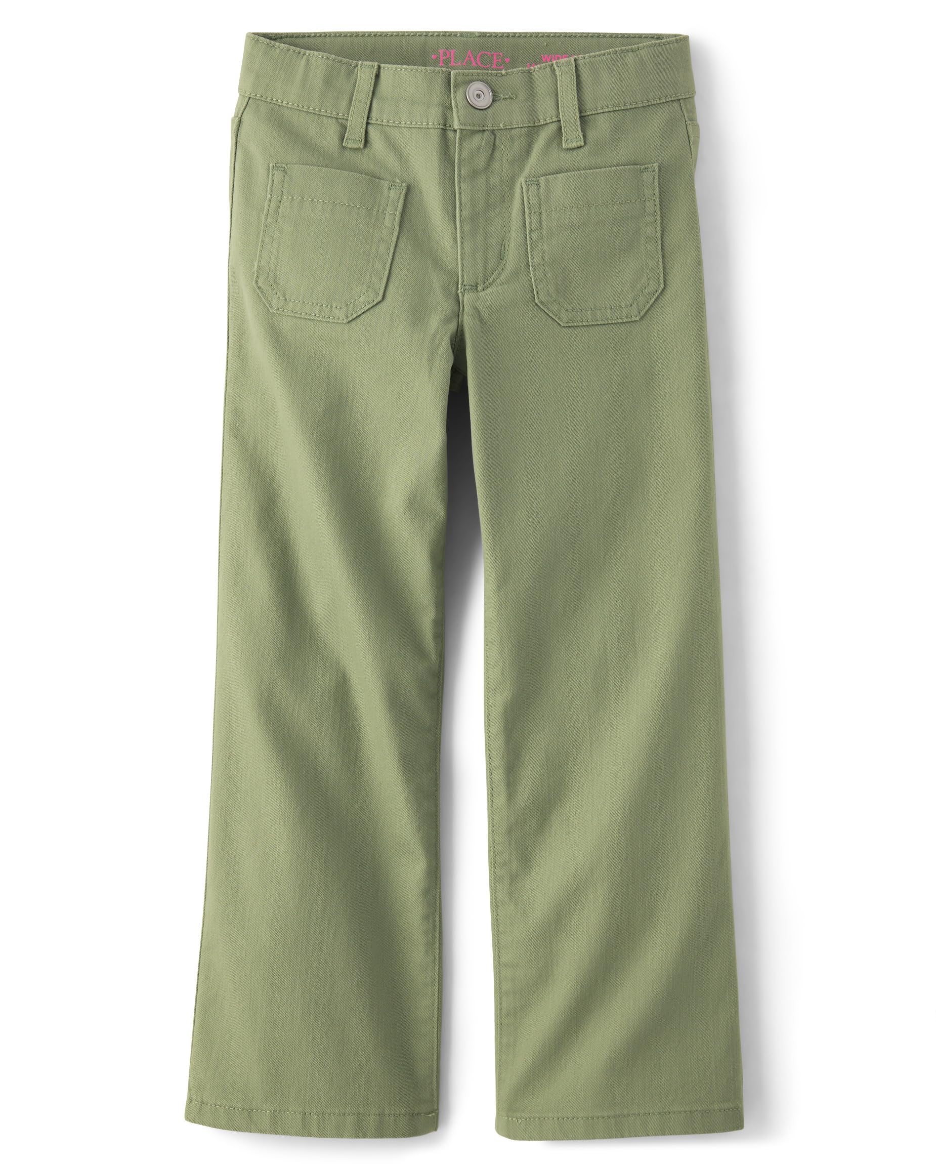 The Children's Place Girls' Patch Pocket Wide Leg Pants
