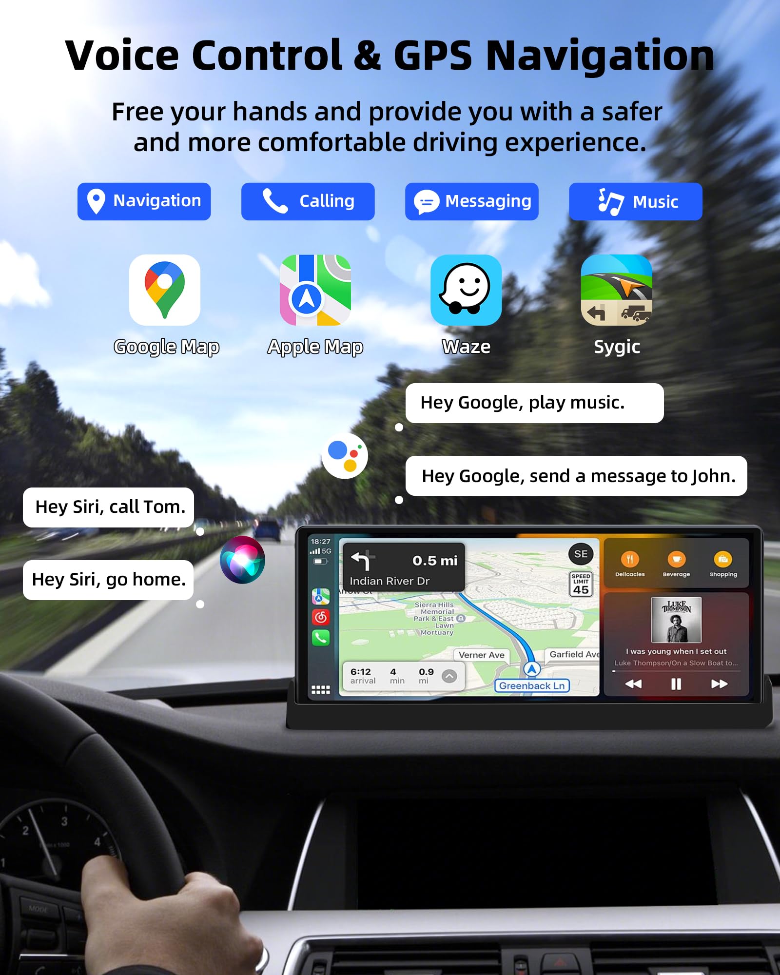 Display CarPlay Wireless 10.26” IPS – Dashcam 4K, Retrovisore 1080P, GPS E Bluetooth
