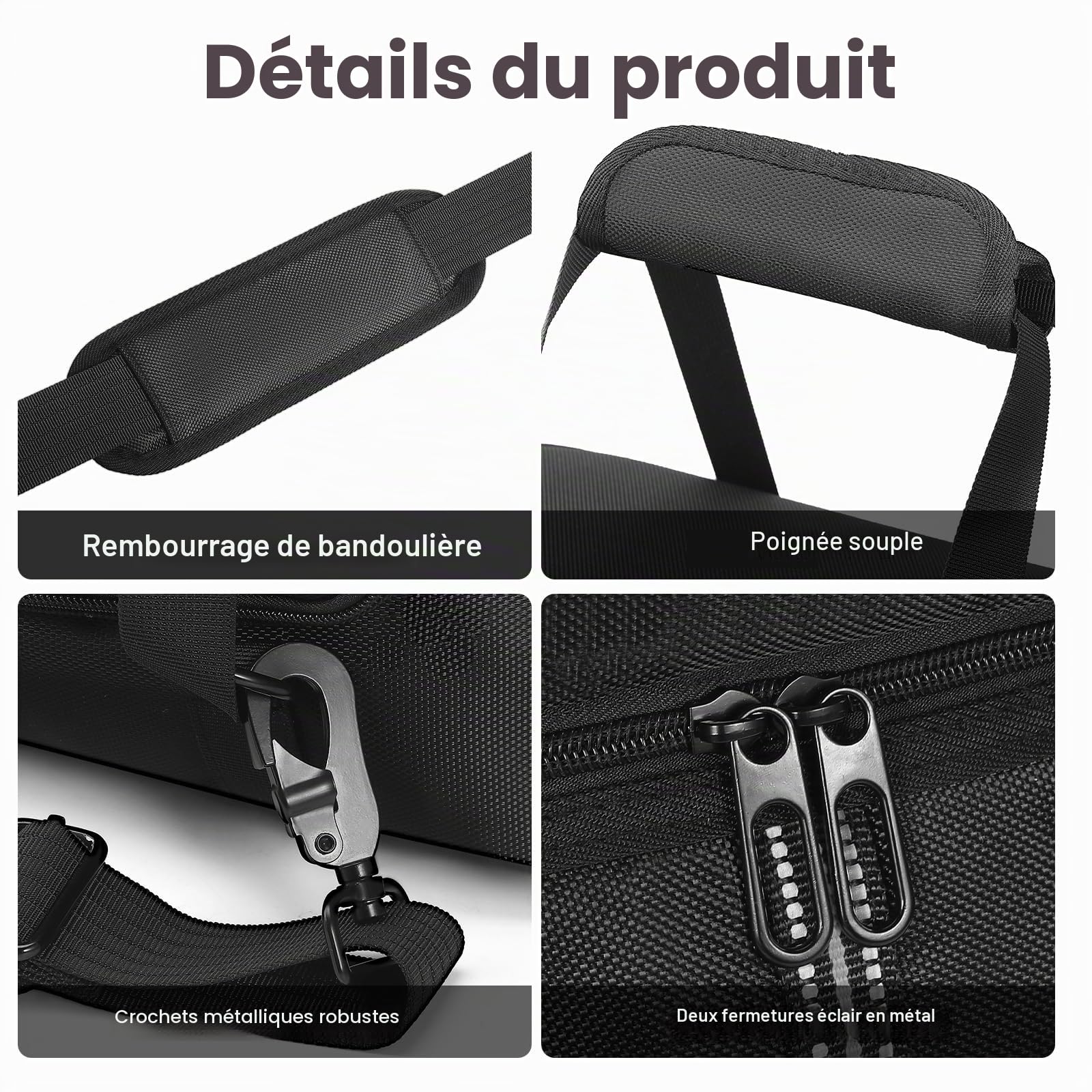 Sac de transport compatible avec la station d'alimentation portable Anker SOLIX C1000, étui de rangement de voyage, housse de protection pour générateur solaire C1000