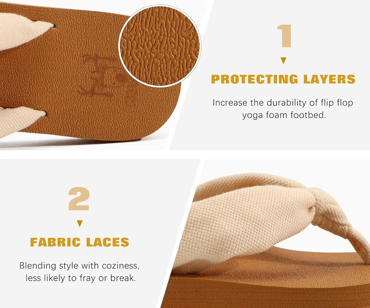 KuaiLu Flip Flops for Women with Arch Support Yoga Mat Comfortable Summer Beach Walking Thong Cushion Sandals Slip On Indoor Outdoor - Image 5