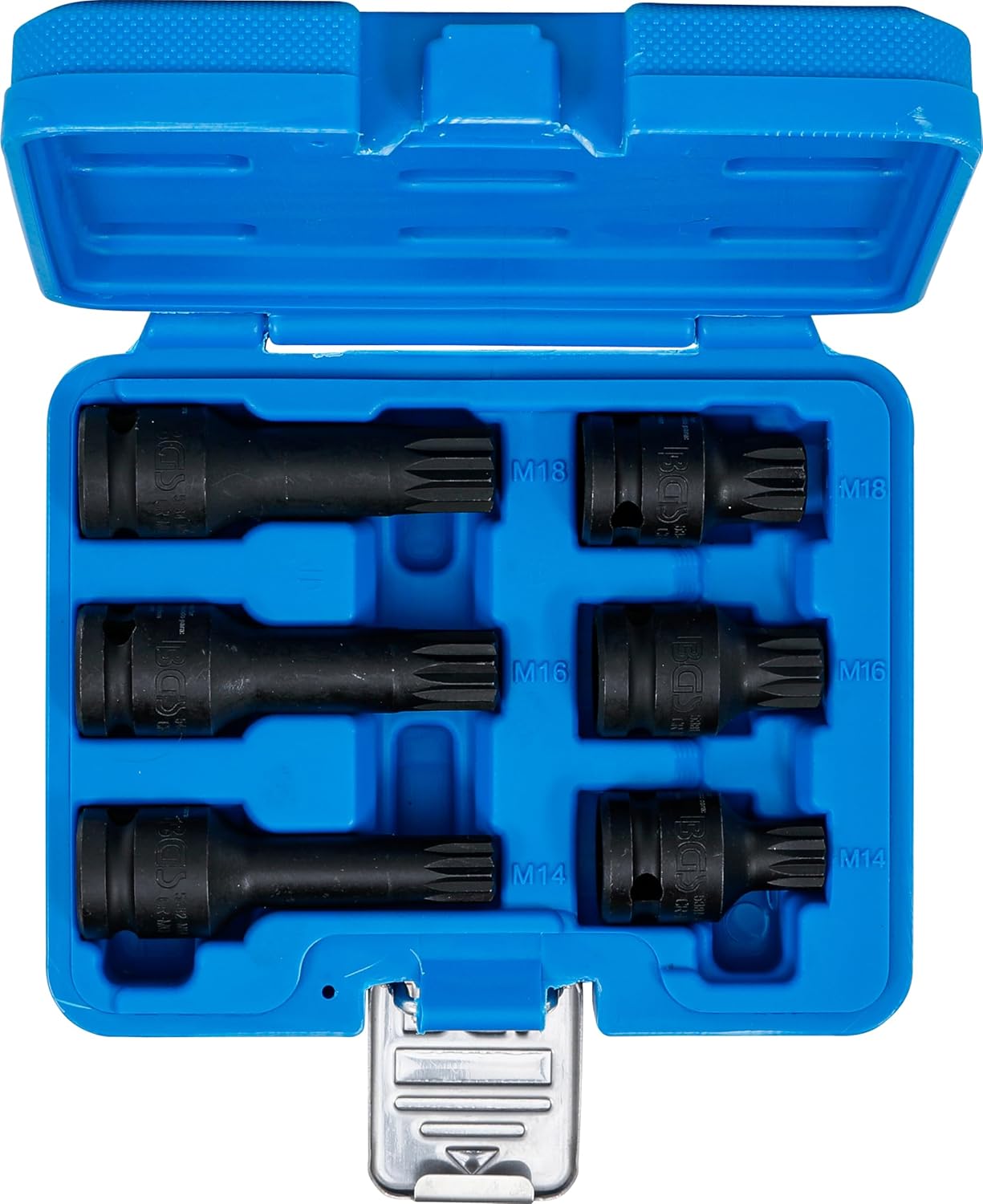 BGS 5380 | Impact Bit Socket Set | 12.5 mm (1/2") Drive | Spline (for XZN) M14 - M18 | 6 pcs.