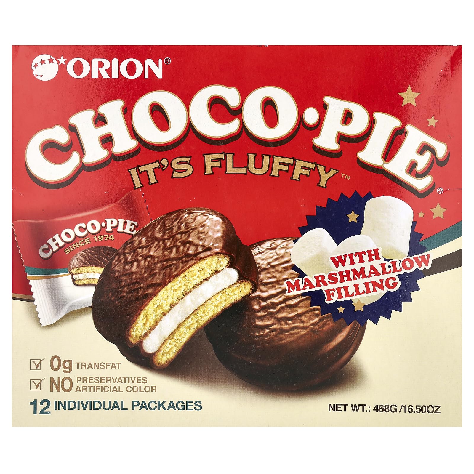 Orion Choco Pie 12 Pieces 468g