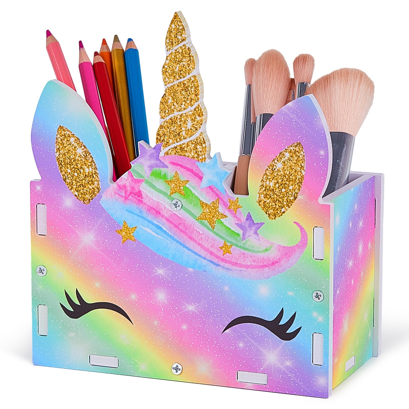 Unicorn Castle Organizador de Escritorio de Soporte de Bolígrafo de Escritorio Multifuncional para Oficina