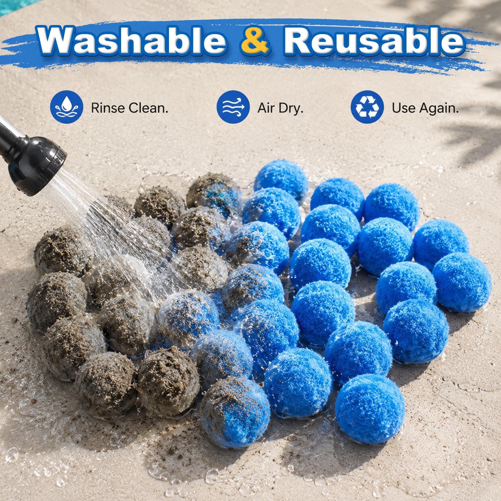 VICAMB Sfera filtrante per piscina da 3,2 lb per pompa filtro a sabbia sfere in fibra riutilizzabili per piscina, sabbia di ricambio per acquari, sistemi di filtri a sabbia per piscina