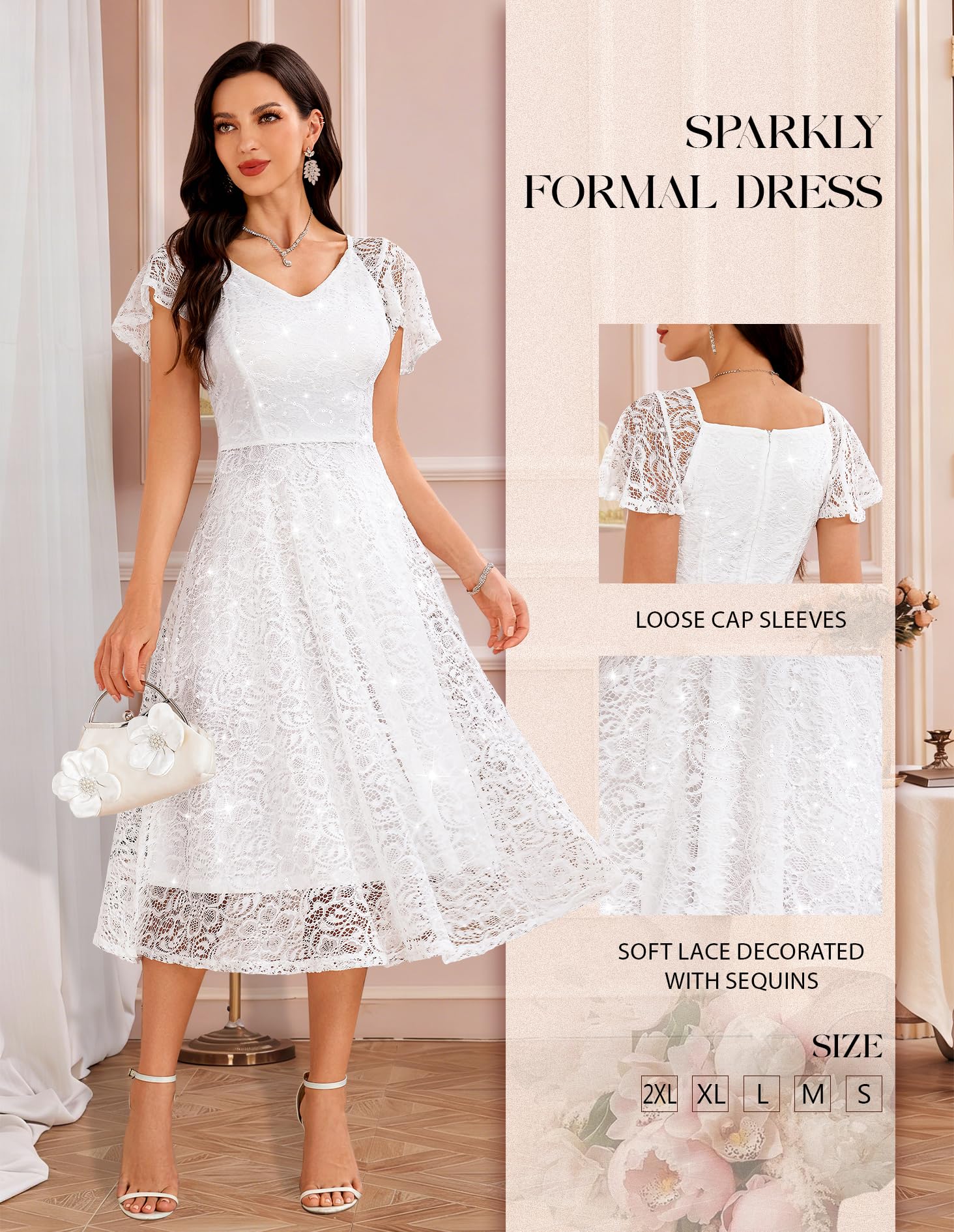 Vestido de noche de lentejuelas elegante para boda, vestido de cóctel de verano para mujer, para fiestas, confirmaciones