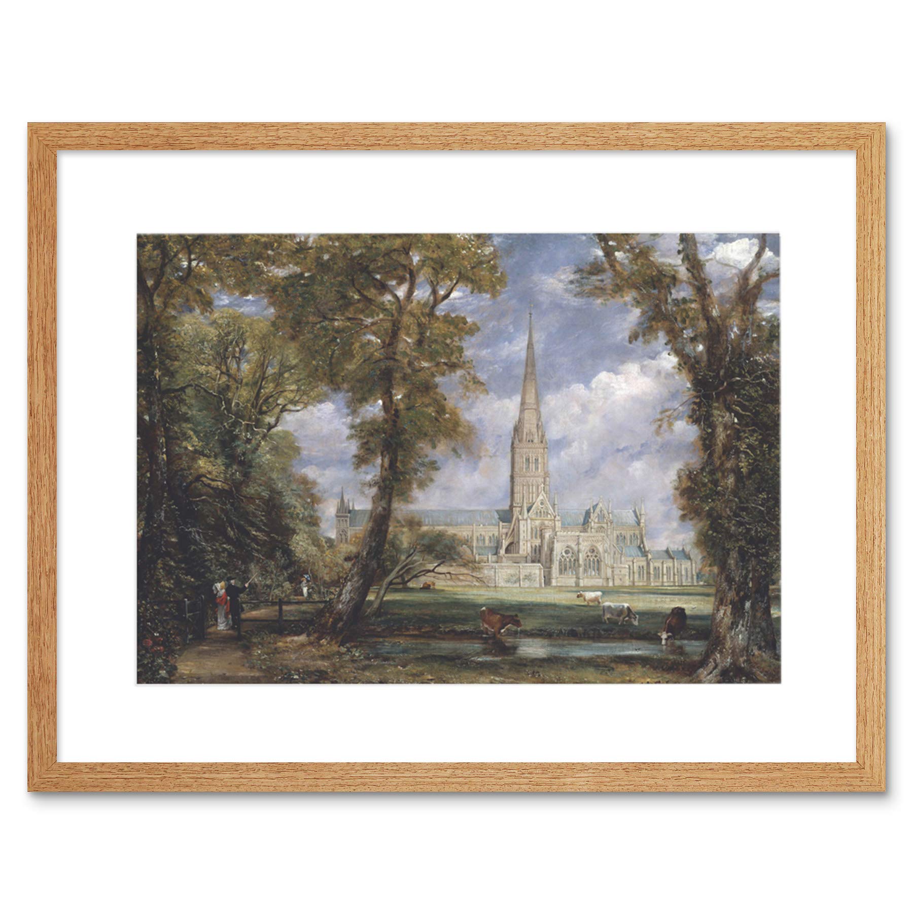 Wee Blue Coo John Constable Salisbury Cathedral Bishops Gard Framed Wall Art Print