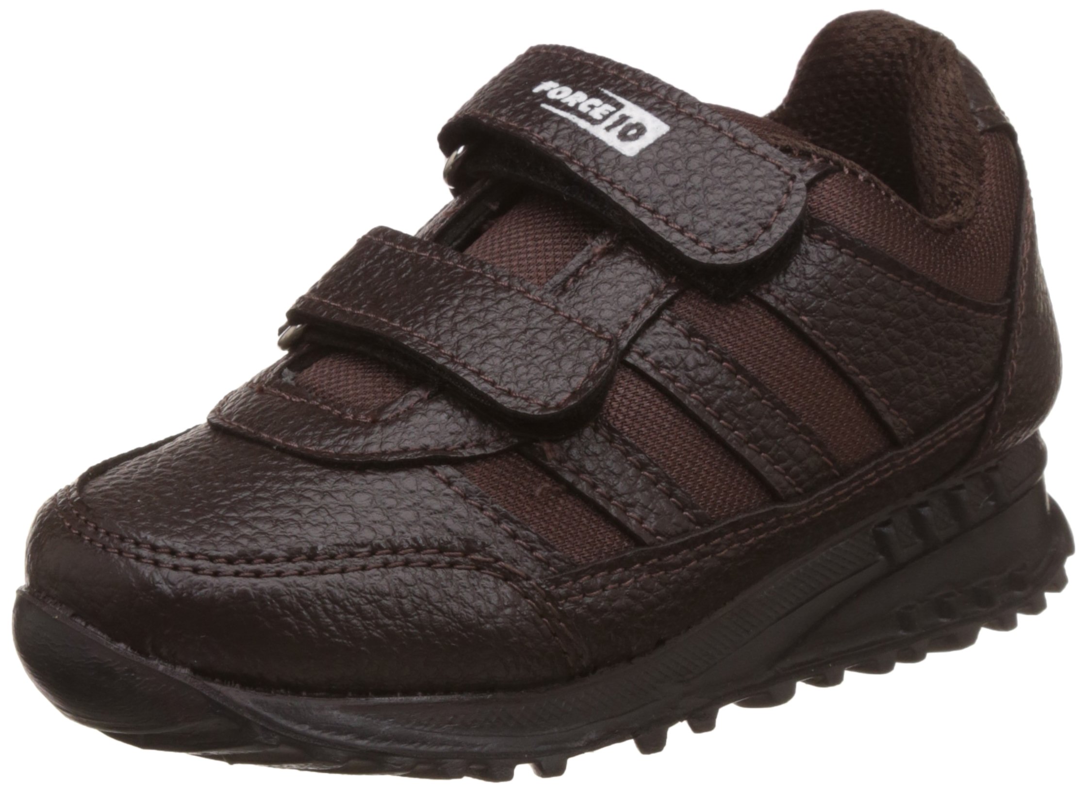 Liberty Force10 Electra-V Uniform School Shoes for Kids with EVA Sole | PVC Upper Quick-Wear Velcro Closure | Stylish & Lightweight | Comfortable Footbed | Padded Foam Insole