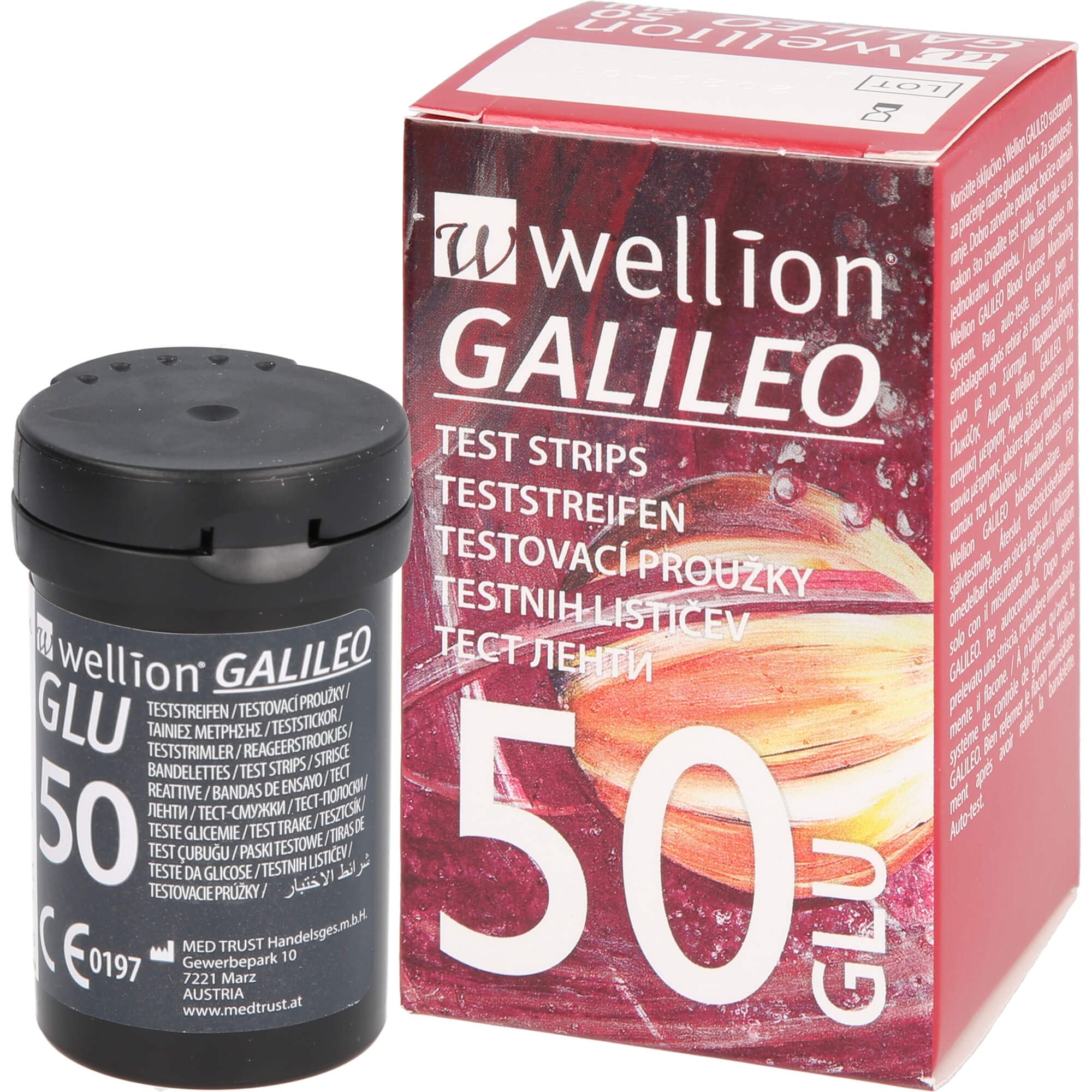 Wellion Galileo Blutzucker-Teststreifen, 50 Stück