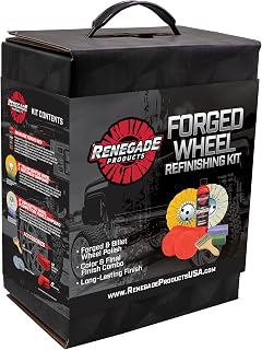 Renegade Products Forged Wheel Refinishing Kit – Complete Aluminum Wheel Polishing System with Airway Buffing Wheels, Compounds & EZ Red Metal Polish