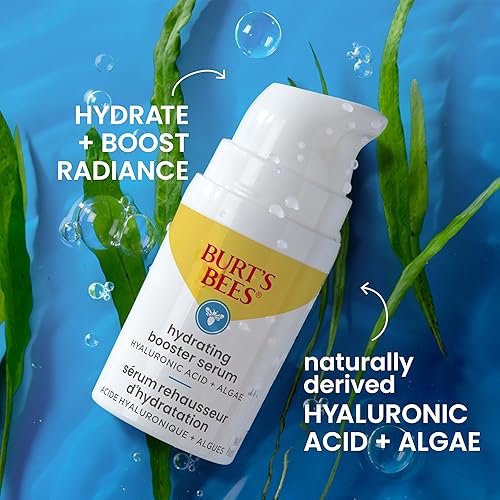 Miniatura 3 de Burts Bees Suero facial de ácido hialurónico hidrata y aumenta la piel de forma natural para un tono de piel más suave y brillante ligero con algas