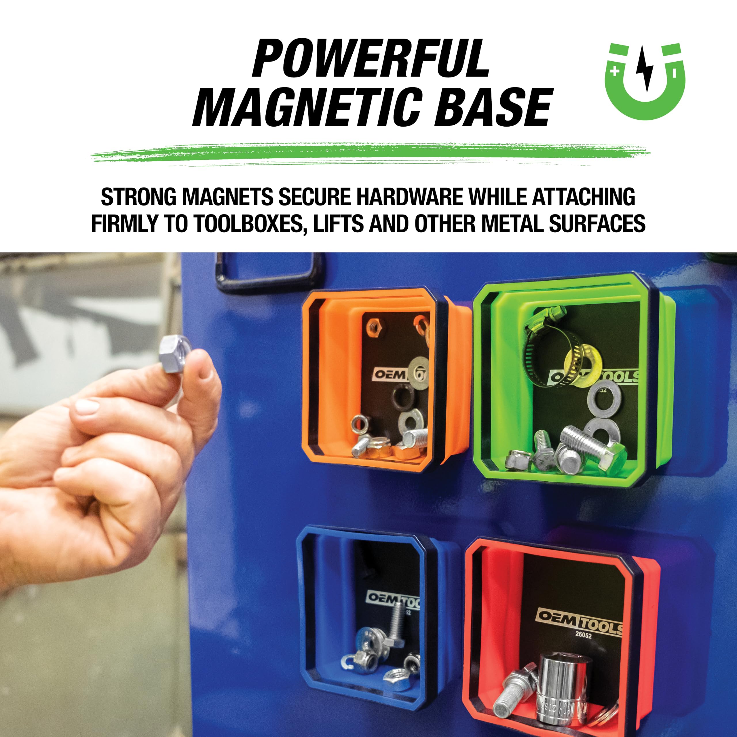 OEMTOOLS Magnetic Tool Trays - 4-Pc Set -3 OEMTOOLS Magnetic Tool Trays - 4-Pc Set -3