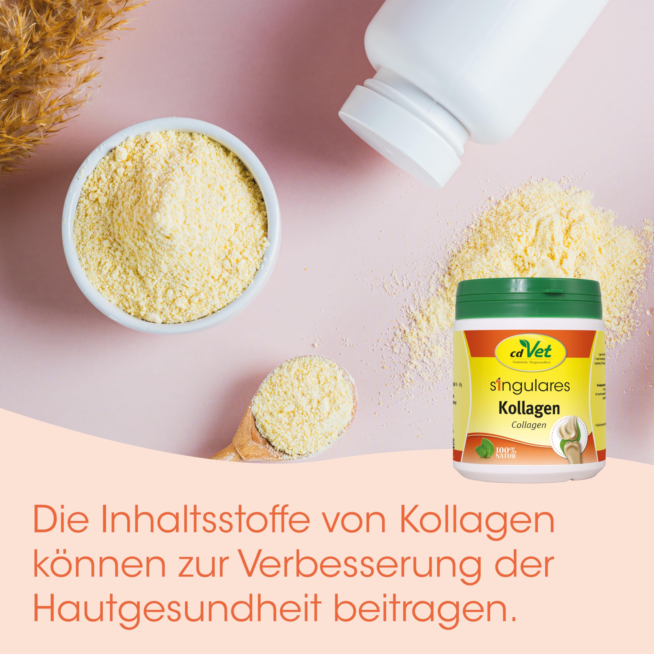 Singulares Kollagen 500g - Reines Schweinekollagen, Unterstützt ernährungsbedingt die Tiergesundheit