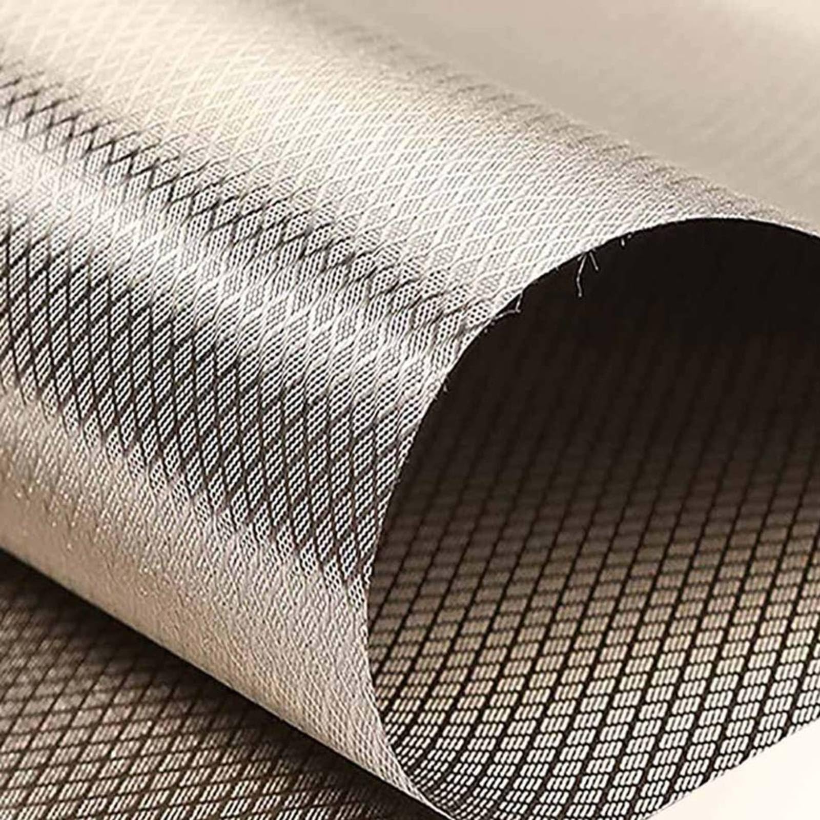 Faraday Fabric EMI RFID Shielding Faraday Cage for Generator Anti Radiation Static EMF EMI EMP WiFi Electromagnetic Blocking Fabric,silver-10x1.1m