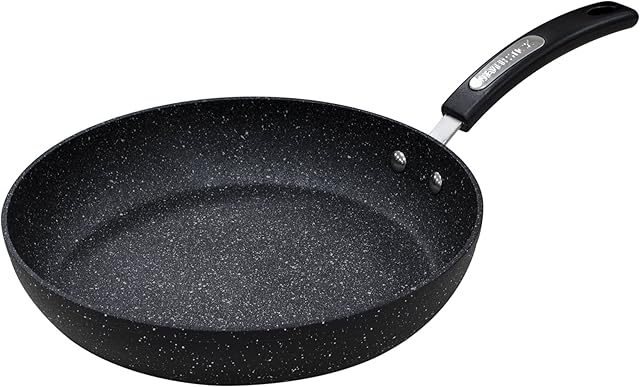 Scoville Neverstick 28cm Frying Pan - Non-Stick, Anti-Scratch, Easy to Clean, Stainless Steel Base with Soft Touch Handle, Black