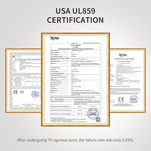 Miniatura 8 de Secador de pelo iónico profesional de alta velocidad, 500 millones de iones negativos, secado ultrarrápido, bajo ruido, 150000 RPM, secador