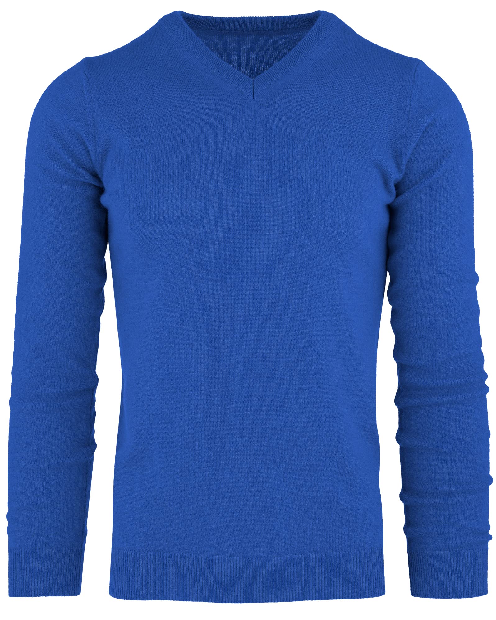 Maglione Scollo a V 30% Cashmere 70% Lana Pullover a Manica Lunga Caldo e Morbido Moda Uomo Stile Classico Finezza 12 Lavorazione a Coste sui Polsi Fondo e Collo