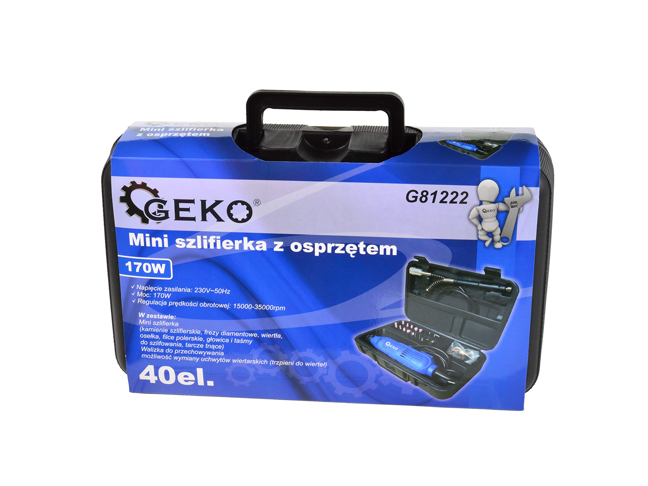BSD Herramienta Multifunción, Mini Amoladora Eléctrica, Herramienta Rotativa con Accesorios - 40 piezas - 170W, 1000-35000 RPM