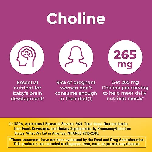 Miniatura 4 de Nature Made Prenatal Vitamin Softgels + Choline Capsules, Folic Acid + DHA + Choline, 60 Prenatal Vitamins for Women, 60 Choline Supplements