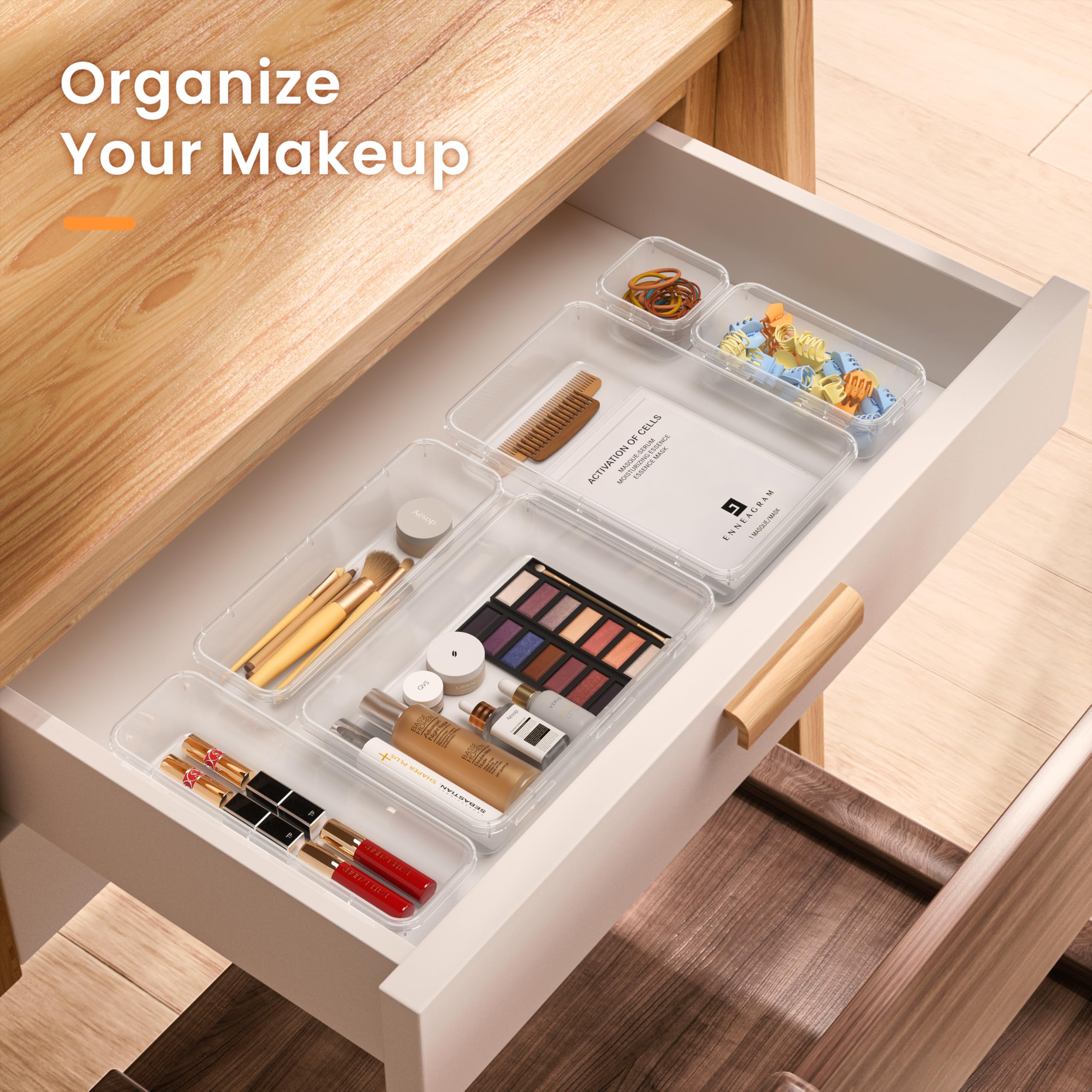 A-LuGei 15 organizer per il trucco, organizzatore per il bagno e lo stoccaggio, in plastica, per l'ufficio Vanity