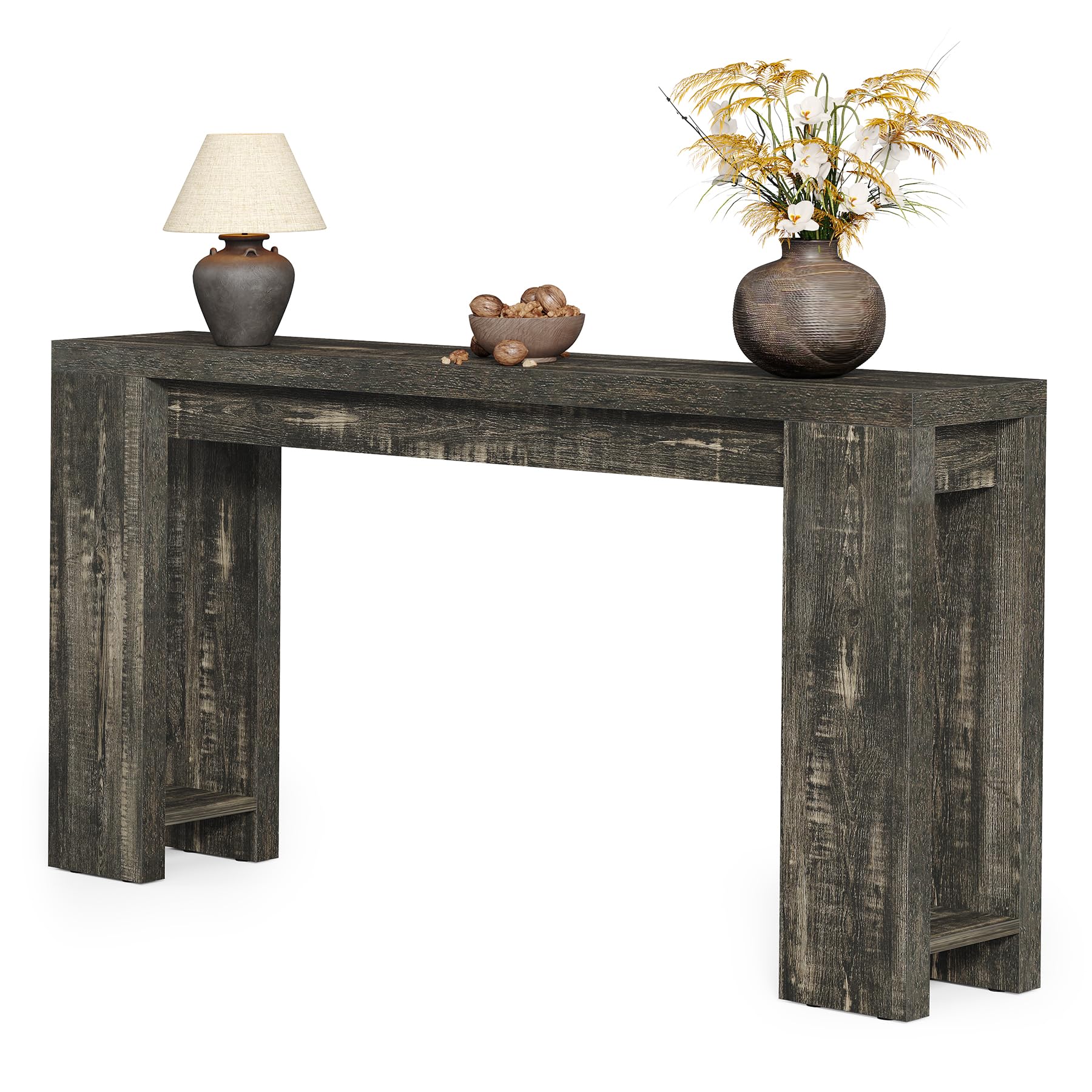 LITTLE TREE 70.9-Inch Long Console Table, Narrow Sofa Table Behind The Couch, Farmhouse Console Table for Living Room, Entryway, Hallway