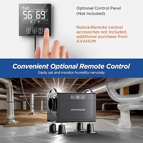 Miniatura 4 de Deshumidificador de espacio de rastreo de 120 pintas, deshumidificador comercial con certificación Energy Star para sótano, toda la casa con