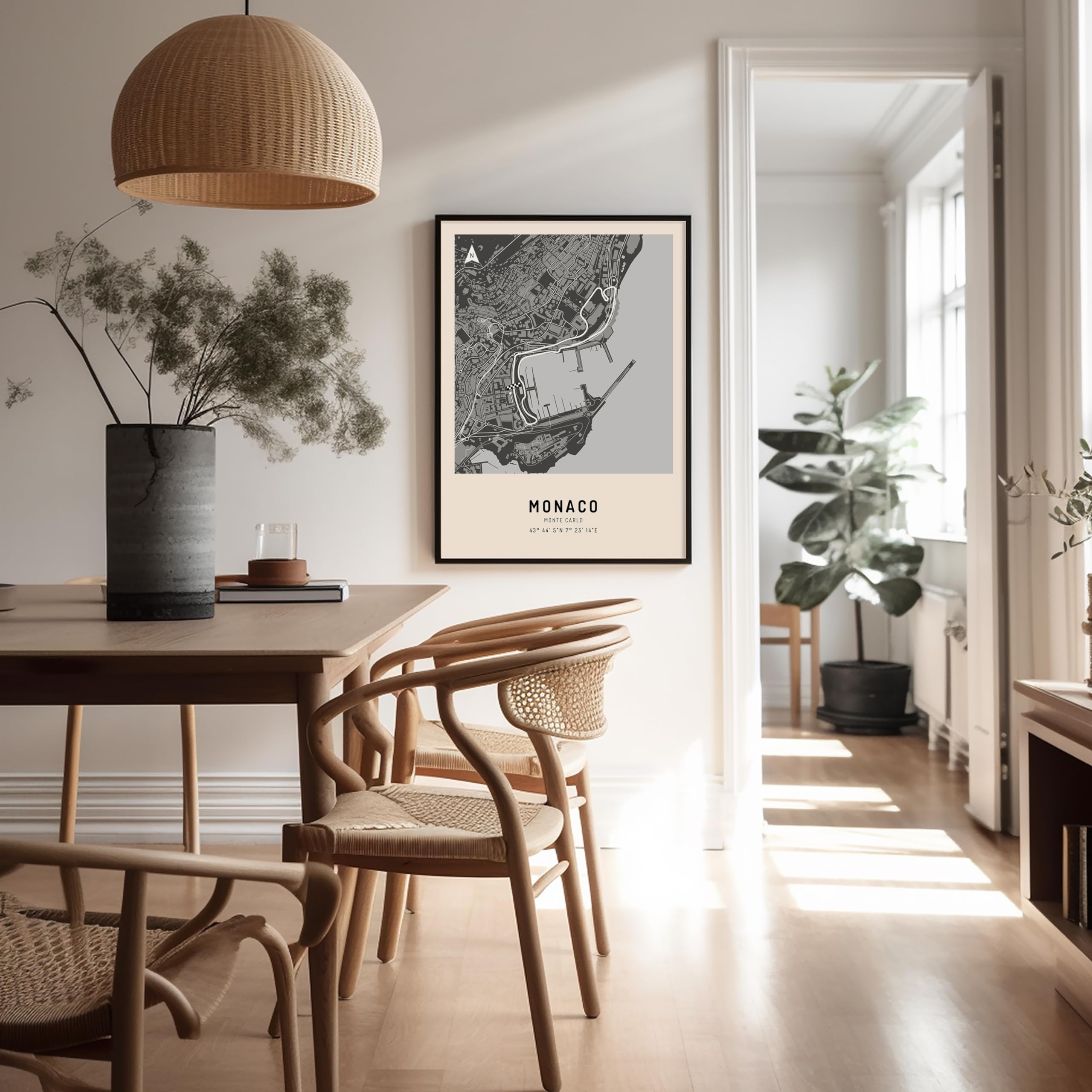 Poster Master Monaco Rennstrecken-Poster – Monaco GP Druck – Monte Carlo Art – Autorennkunst – Geschenk für Männer, Frauen und Auto-Enthusiasten – tolle Dekoration für Büro, Wohnheim oder Garage –