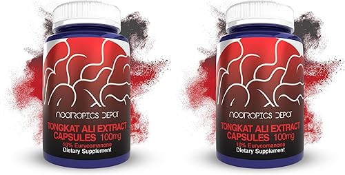 Miniatura 6 de Nootropics Depot Cápsulas de extracto de Tongkat Ali | 100 mg | 60 unidades | 10% de eurycomanona por HPTLC | Extracto de raíz de Eurycoma longifolia