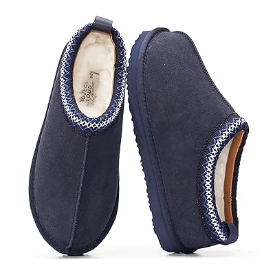 Project Cloud Genuine Suede Slippers for Women with Genuine Australian Shearling Fur Lining Womens Slippers - Non-Slip EVA with Memory Foam Fuzzy Slippers Women Footwear (Nerita)