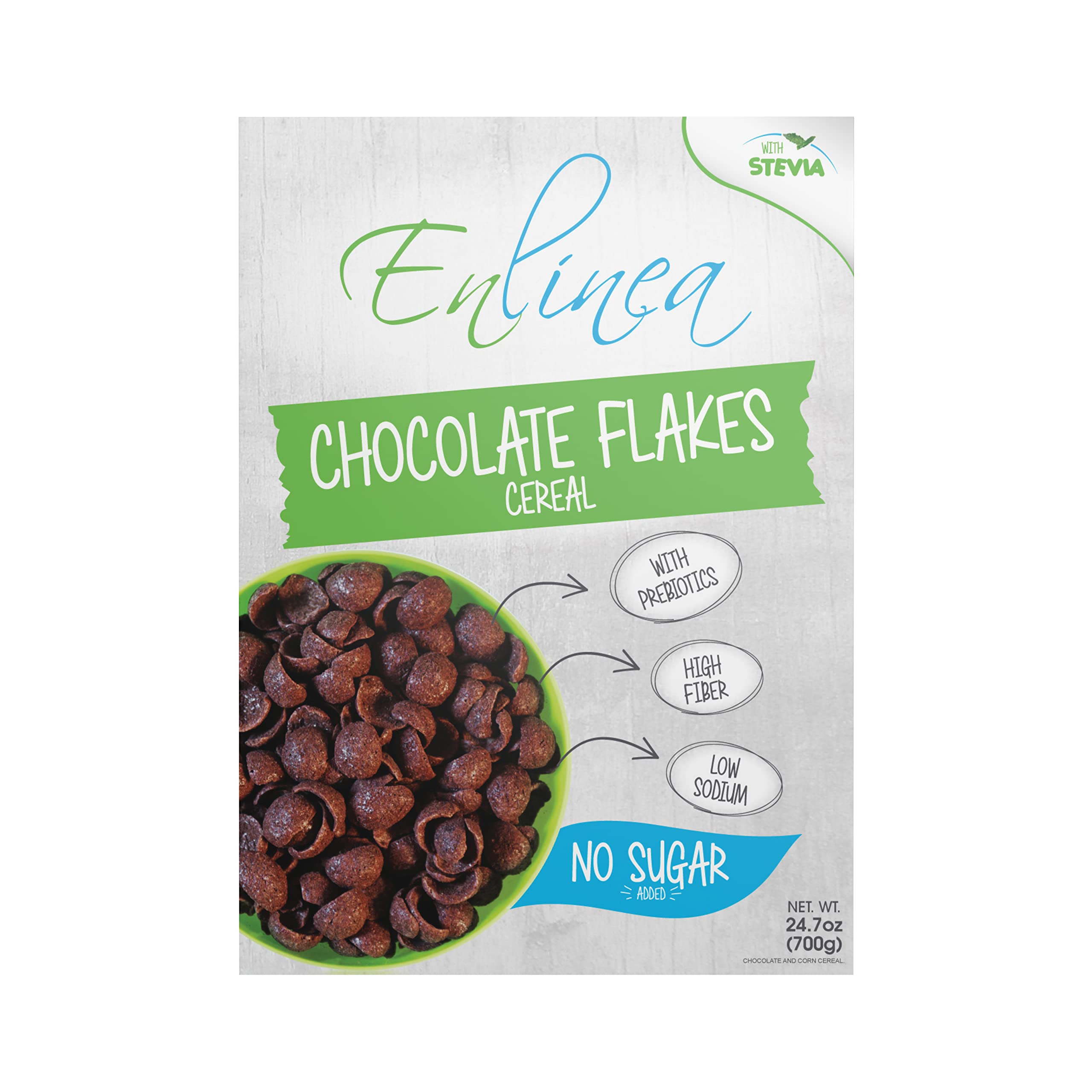 En lineaCereal Chocolate Flakes, No added sugar, 24,69 Oz