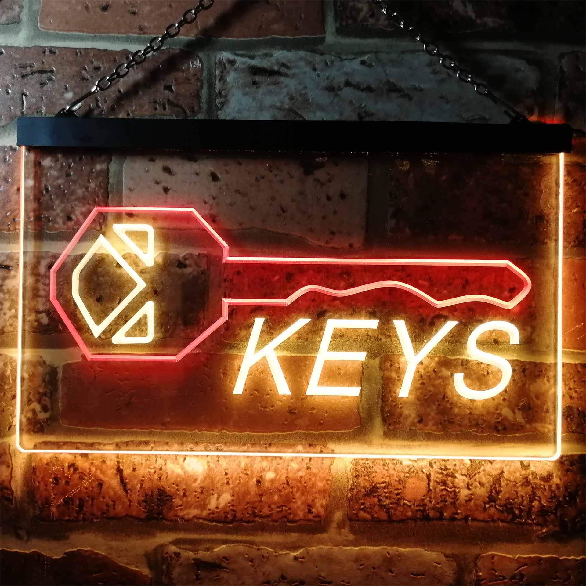 Amazon.co.jp: Keys Shop Dual Color LED看板 ネオンプレート