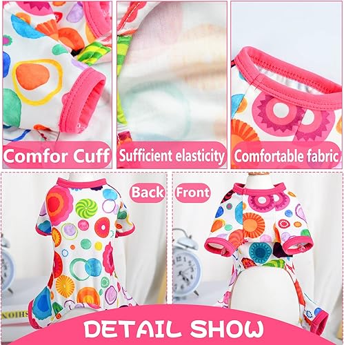 Miniatura 5 de Pijama para perros pequeños, pijama de chihuahua, linda ropa para perros pequeños, pijama para cachorros extra pequeños, mameluco suave para